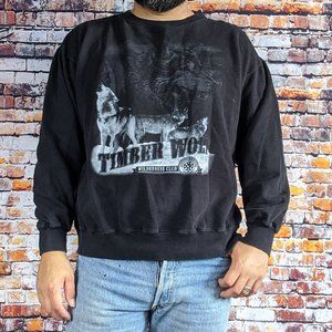AMERICAN OUTDOORS Timber Wolf Wilderness Club Sweatshirt Men's M